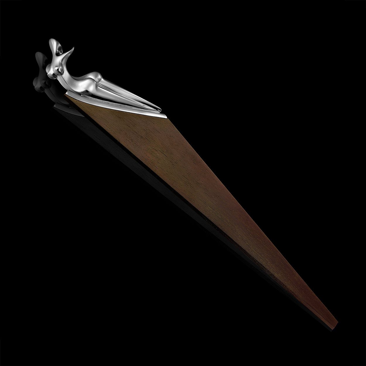 Nina, Letter Opener, Ebony wood ans Solid Silver of Marion Bürklé sculptor